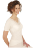 Picture of 50% Angora Women Short Sleeve Undershirt with Lace 