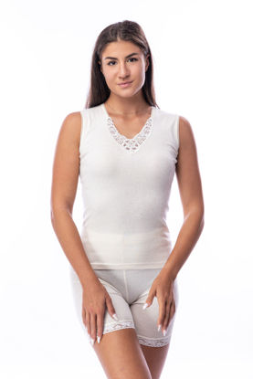 Picture of Angora Women Undershirt sleeveless+ lace, Orchidea 40%